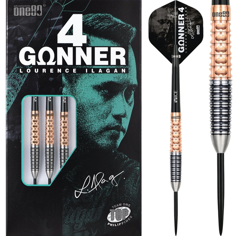 One80 Lourence Ilagan Darts – Steel Tip – 90% Tungsten – Rose Gold 22g