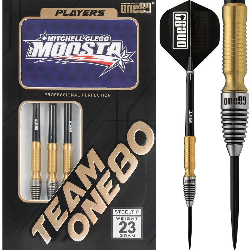 One80 Mitchell Clegg Darts – Steel Tip – Moosta – 23g 23g