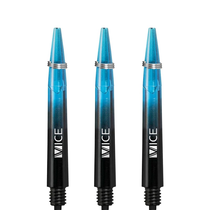 One80 Proplast Vice Dart Shafts – Black/Sky Blue – In Between Polycarbonate In Between (41mm in length excluding thread) Black/Sky Blue