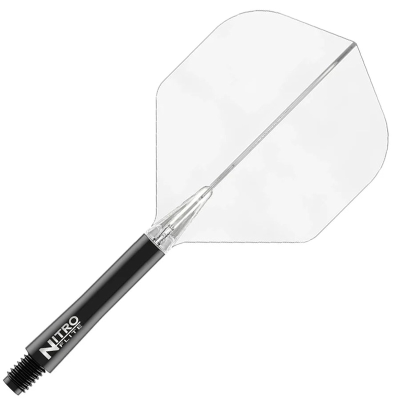 Red Dragon Nitro Flite Integrated Flight and Shaft System – No2 Medium Black & Clear Black & Clear Medium (34mm in length excluding thread) No. 2