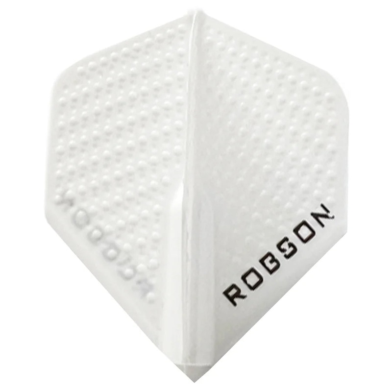 Robson Dimpled Plus Dart Flights – Standard White Standard 350 Micron White