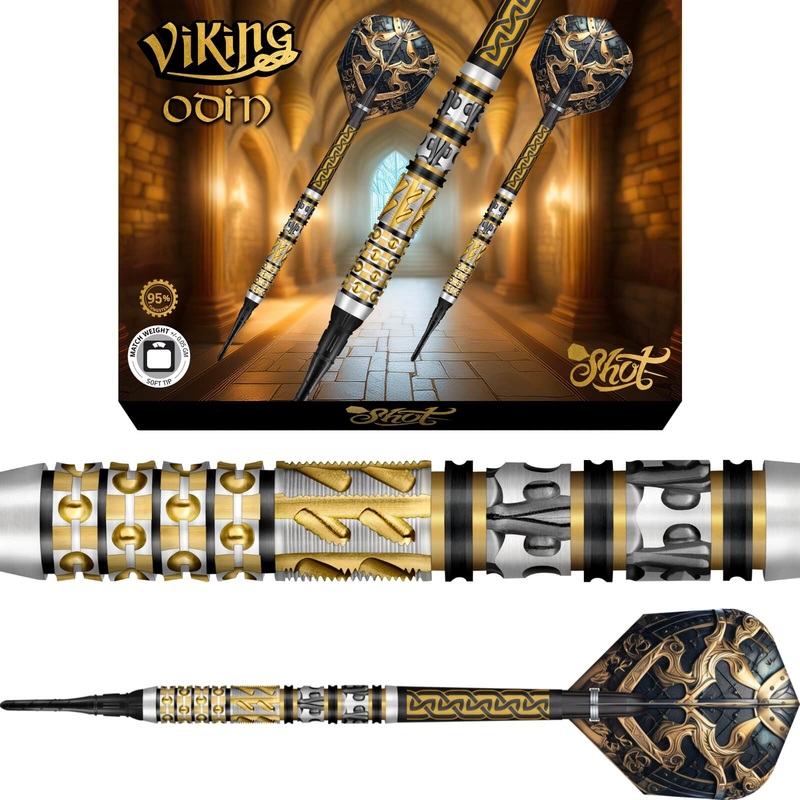 Shot – Viking Odin Darts – Soft Tip – 95% Tungsten – 20g