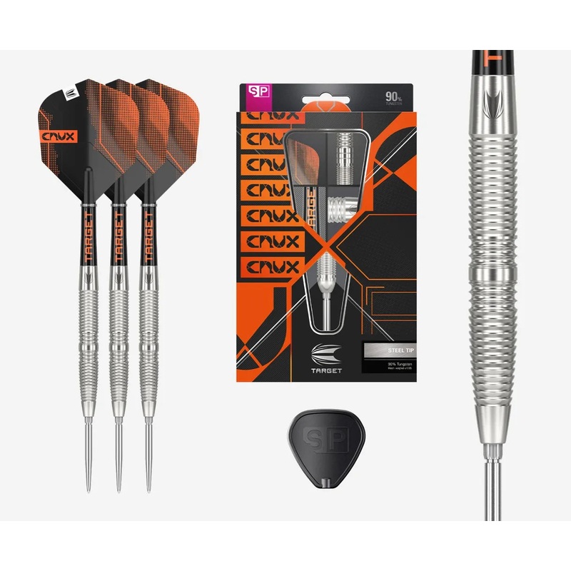 Target CRUX 02 Swiss Point Steel Tip Darts 90% Tungsten 25g