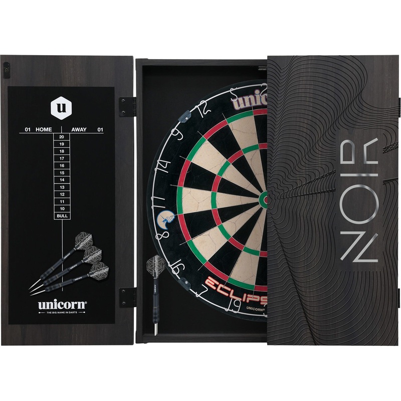 *Unicorn Noir Home Dart Centre – inc Cabinet Dartboard Darts