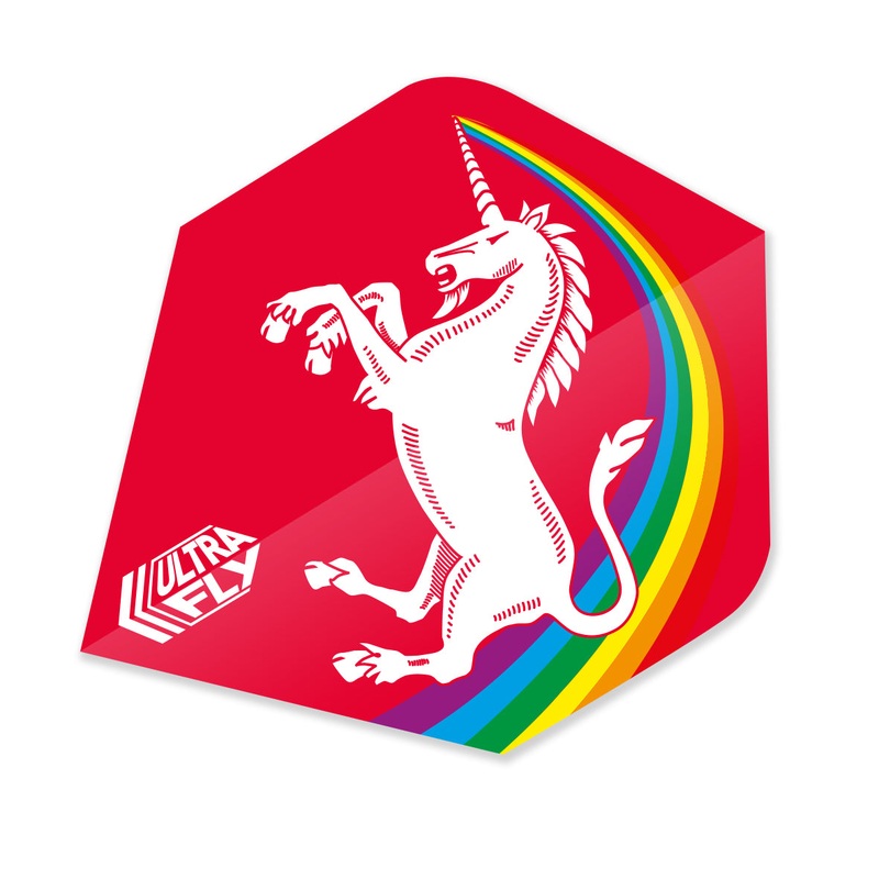 Unicorn Ultrafly Red Rainbow Dart Flights Red