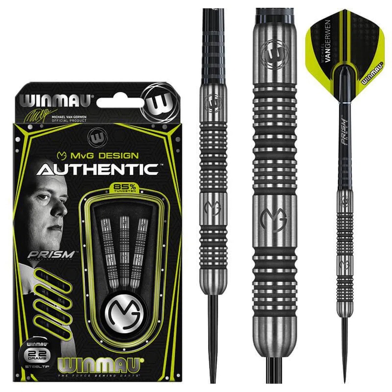 Winmau MvG Authentic 85% Tungsten Steel Tip Darts 22 GRAM