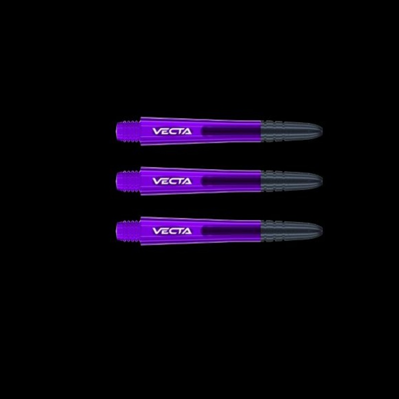 Winmau Vecta Purple & Black Medium Shafts Polycarbonate Medium (40mm in length excluding thread) Purple & Black