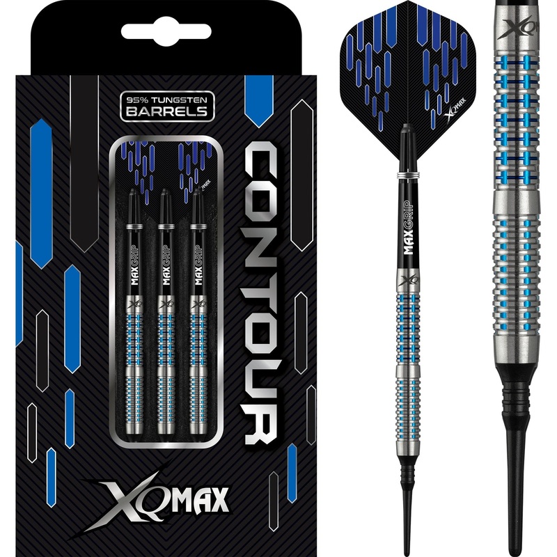 *XQMax Contour Darts – Soft Tip – M2 – Blue Titanium 19g