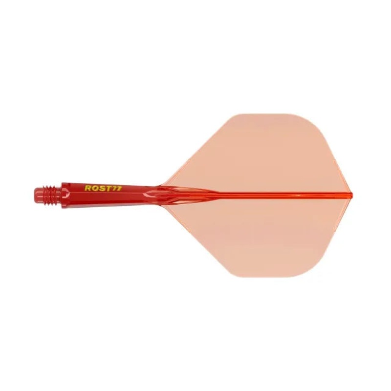 CUESOUL ROST 77 Integrated Dart Shaft & Flight – Big Standard Shape – Long – Transparent Red Transparent Red Long (33mm in length excluding thread) Big Standard