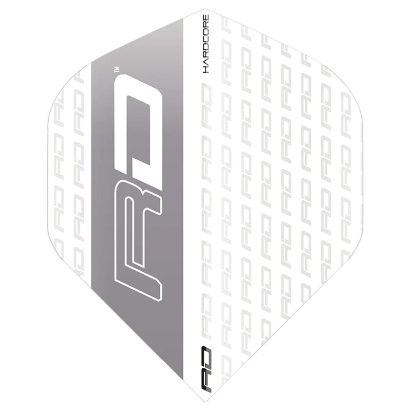 Hardcore XT White & Grey RD Standard Dart Flights by Red Dragon