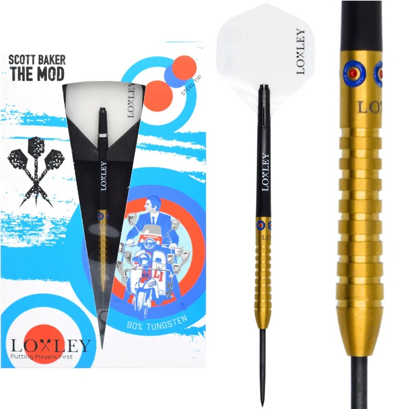 Loxley Scott Baker The Mod 90% Tungsten Steel Tip Darts 15 GRAM