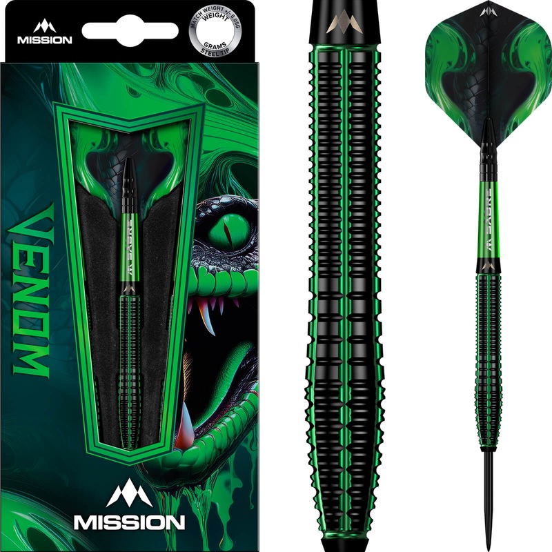 Mission – Venom Darts – Steel Tip – 90% Tungsten – 23g 25g 23 grams