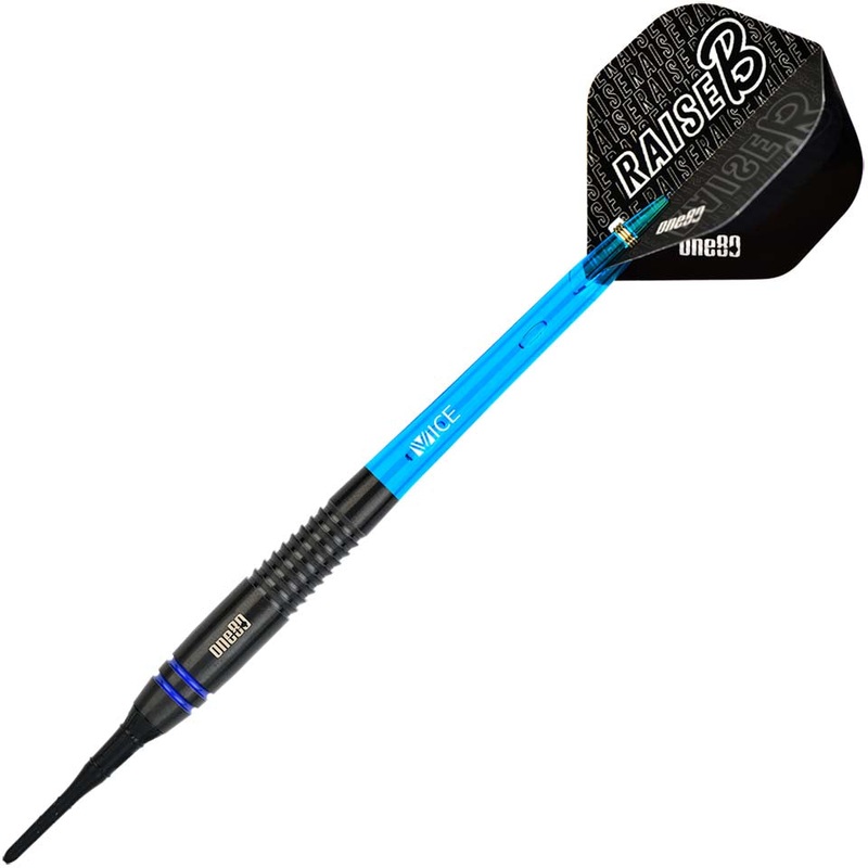 One80 Raise B Soft Tip Darts – 17gm Blue