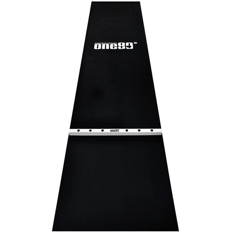 One80 Rubber Dart Mat With Detachable Oche – White