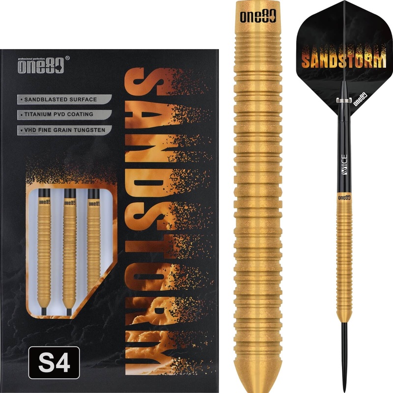 One80 – Sandstorm S4 Darts – Steel Tip – 90% Tungsten – 23g 25g 23 grams