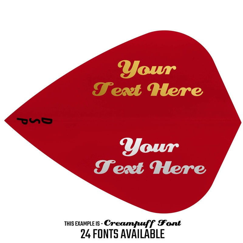 Personalised Flights – Hot Foil – 5 Sets – Poly Plain – Kite – Red Default Title
