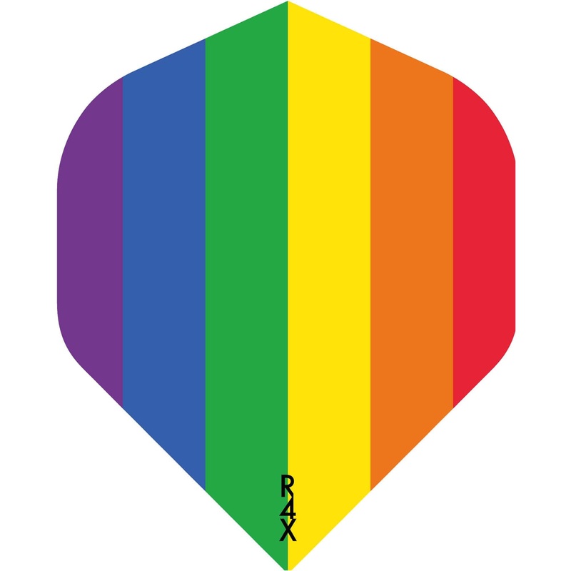 *Ruthless – Pride Flag Dart Flights – Rainbow – 100 Micron – No2 – Std