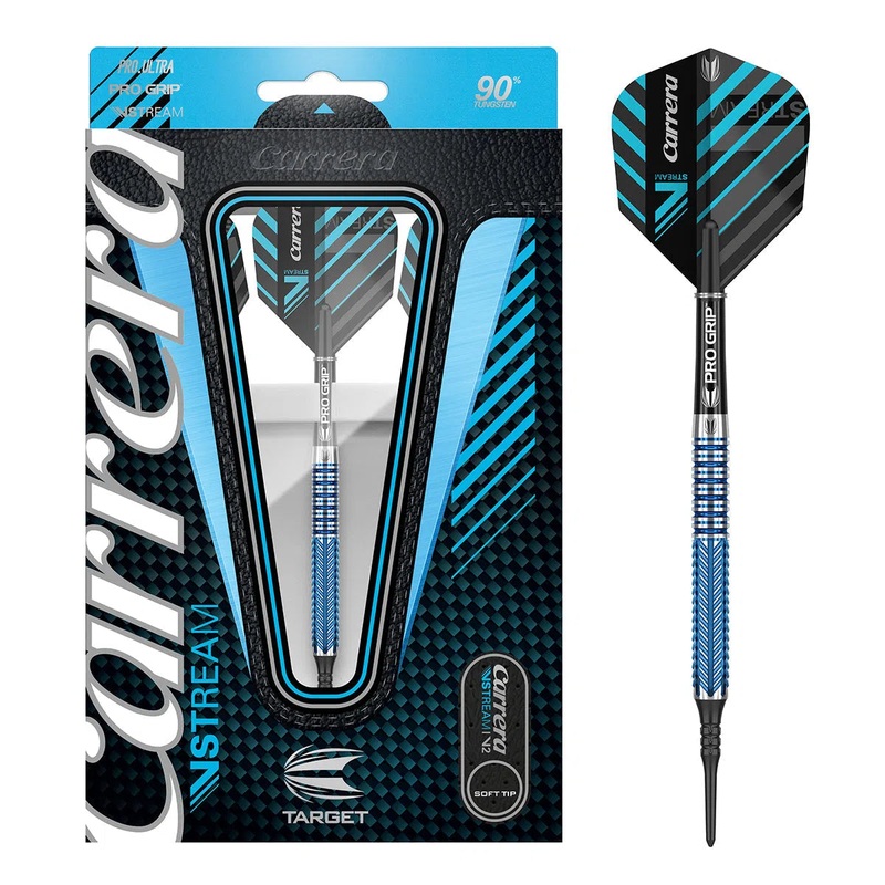 Target Darts Carrera V-Stream V2 90% Tungsten Soft Tip Darts 18 GRAM