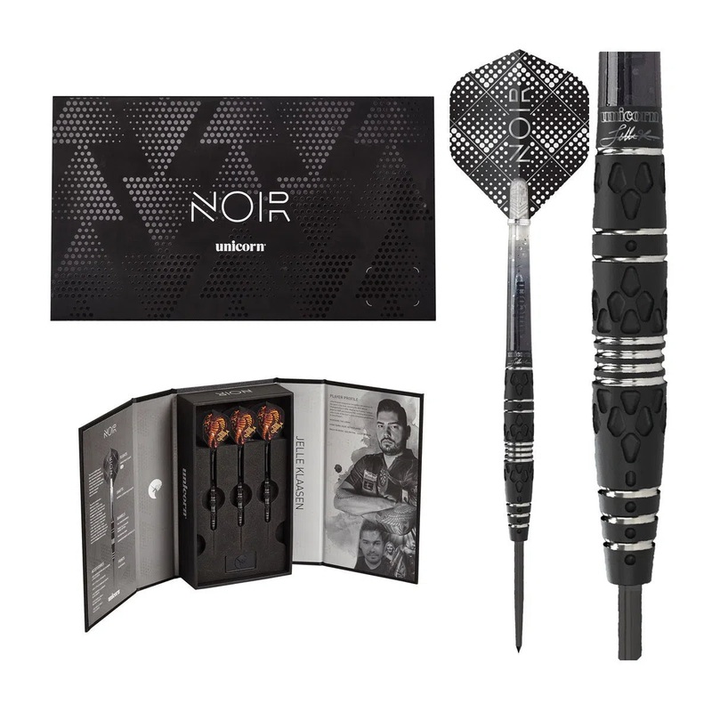 Unicorn Jelle Klassen Phase 2 Noir 90% Tungsten Steel Tip Darts 22 GRAM