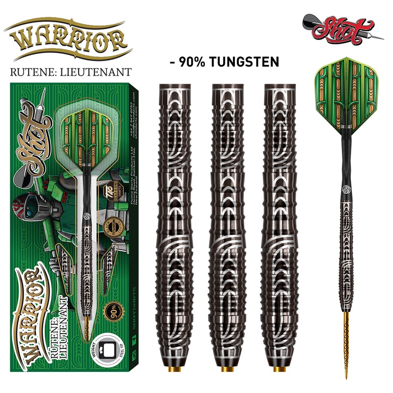 Warrior Rutene 90% Tungsten Steel Tip Darts by Shot 23 Gram