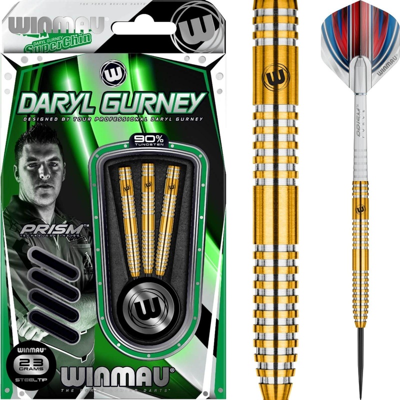 Winmau – Daryl Gurney Darts – Steel Tip – 90% Tungsten – 23g 25g 23 grams