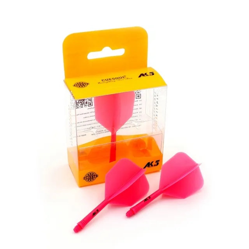 CUESOUL ROST AK5 Integrated Dart Shaft & Flight – Big Wing Shape – Long – Pink Pink Long (33mm in length excluding thread) Big Wing