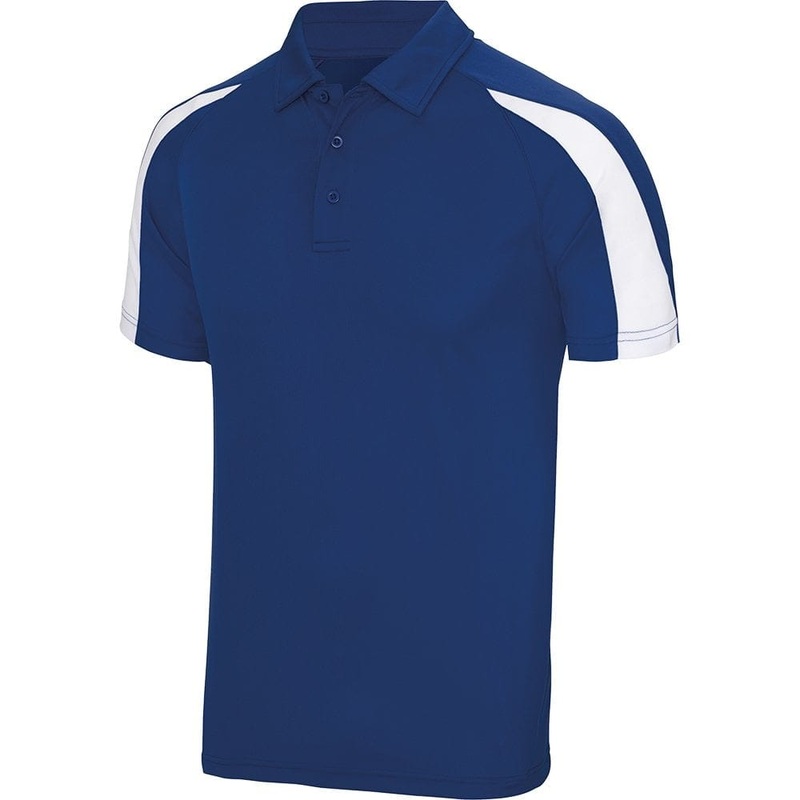 Dart Shirts – Polo Shirt – Just Cool Contrast – Royal with White 2XL
