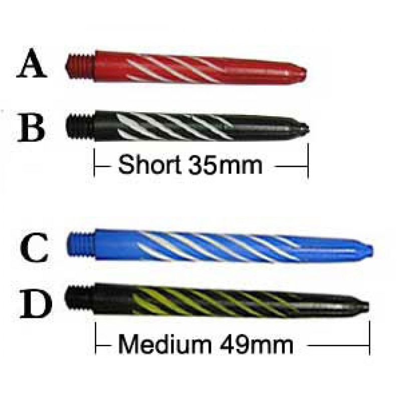Deadeye Spiroline Nylon Dart Shafts Black Short – 35mm