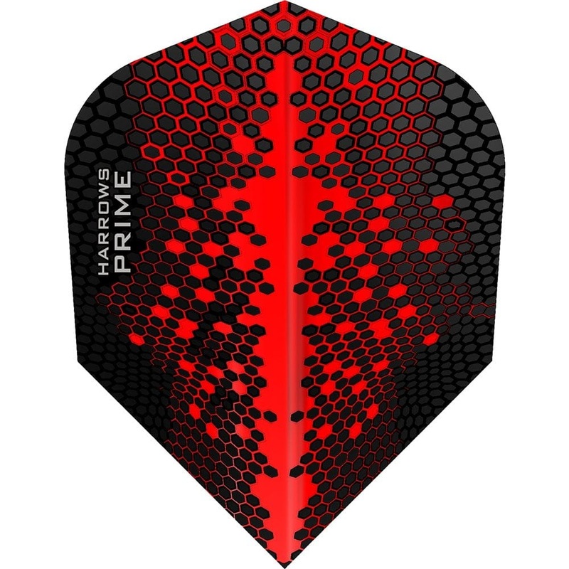 *Harrows Prime Dart Flights – No6 – Std – Hex – Red