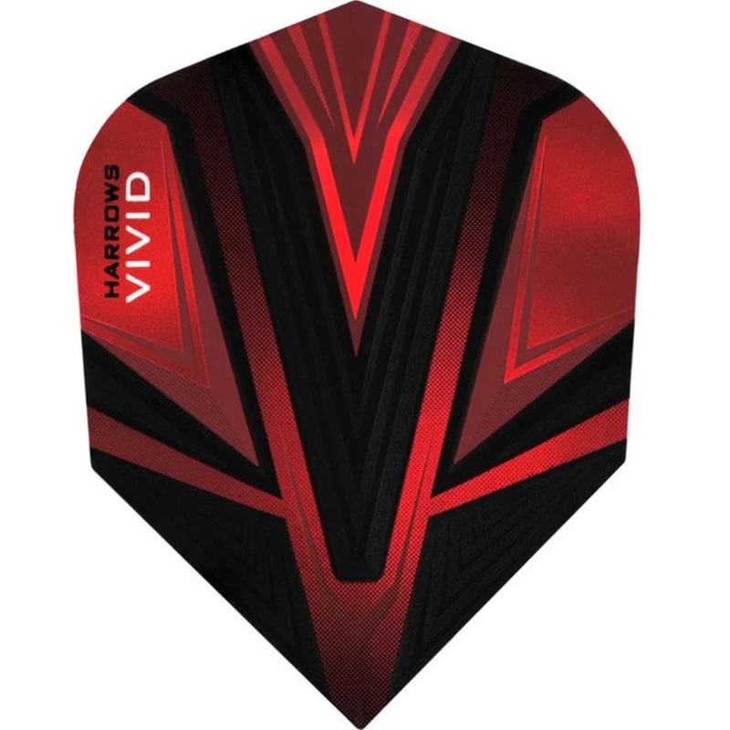 Harrows Vivid Red Standard Dart Flights Standard 100 Micron Extra Strong