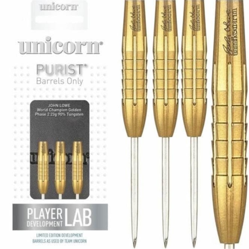 *John Lowe Darts – Unicorn Steel Tip – WC Purist – Phase 2 – Gold 21g