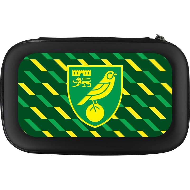 Norwich City FC – Official Licensed – The Canaries – Dart Case – W3 – Full Stripes – Crest
