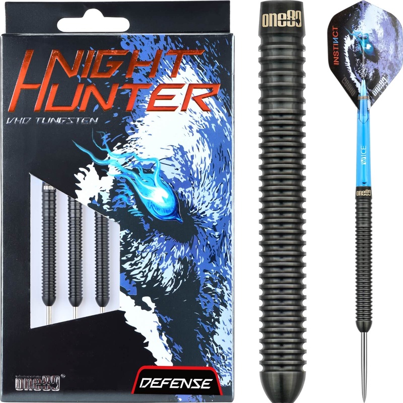 One80 – Night Hunter Defense Darts – Steel Tip – 90% Tungsten – 22g 24g 22 grams