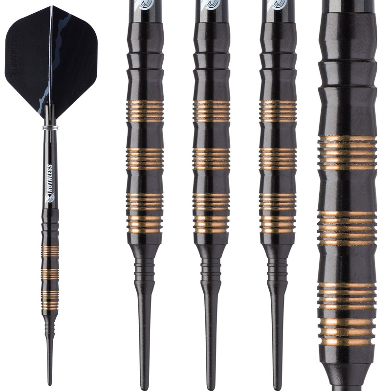 *Ruthless Black Eagle Darts – Soft Tip Tungsten – BW 16.0g – Gold Ring – 18g 18g