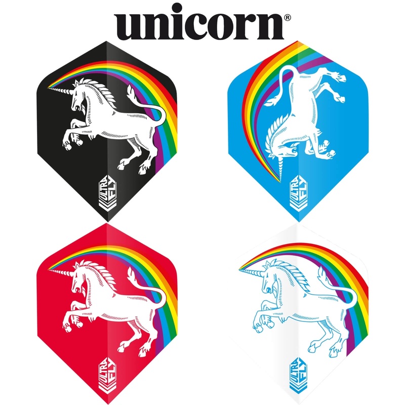Unicorn – Ultrafly Rainbow Unicorn – Standard Dart Flights Black