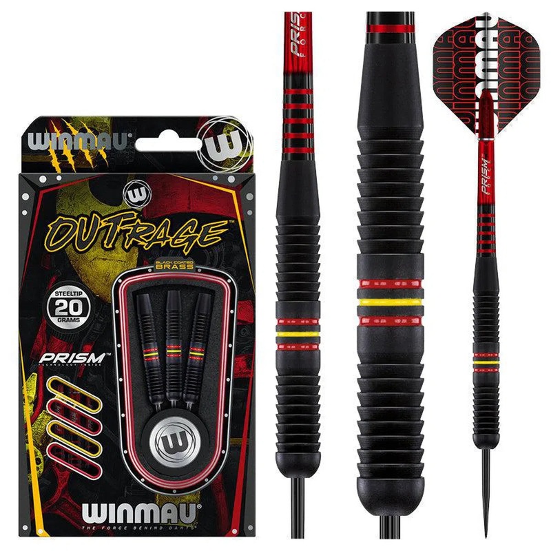 Winmau Outrage Brass Steel Tip Darts 20 GRAM
