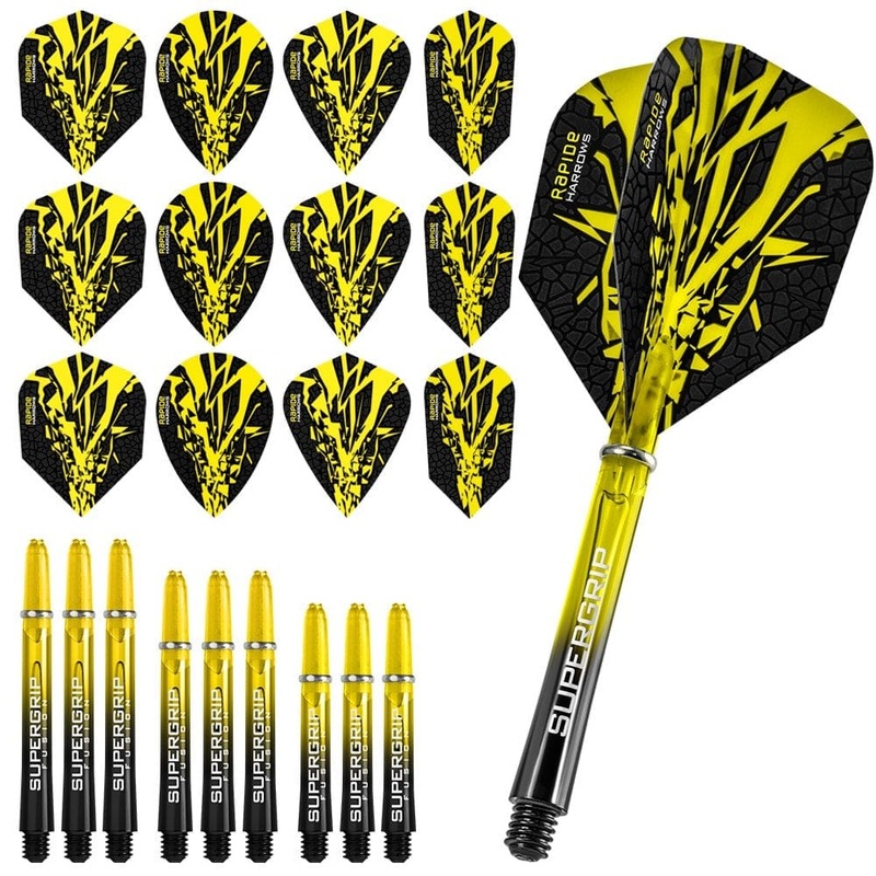 Harrows Rapide Fusion X – Flight & Shaft Combo Kit – Mixed – Yellow