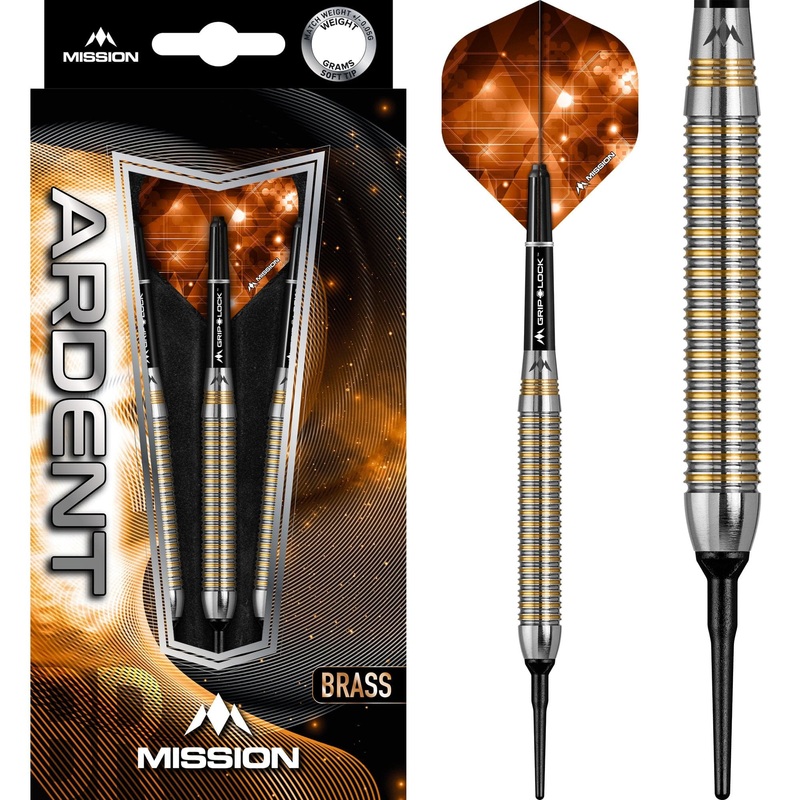 Mission Ardent Darts – Soft Tip Brass – M1 – Linear Ring 18g
