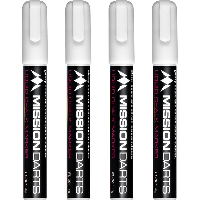Mission – Liquid Chalk Markers – Pack of 4 – White