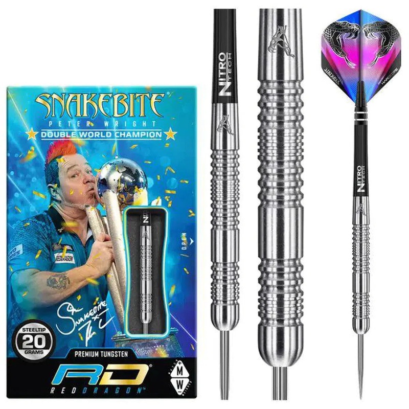 Red Dragon Peter Wright Euro 11 85% Tungsten Steel Tip Darts 24 GRAM