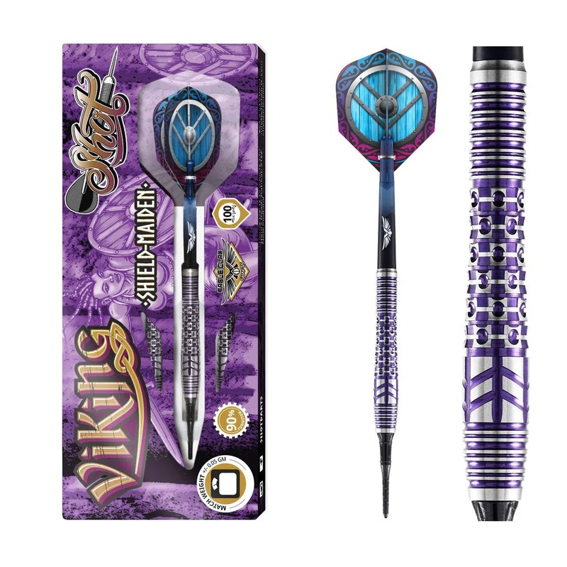 Shot Viking Shield Maiden 90% Tungsten Soft Tip Darts 18 GRAM