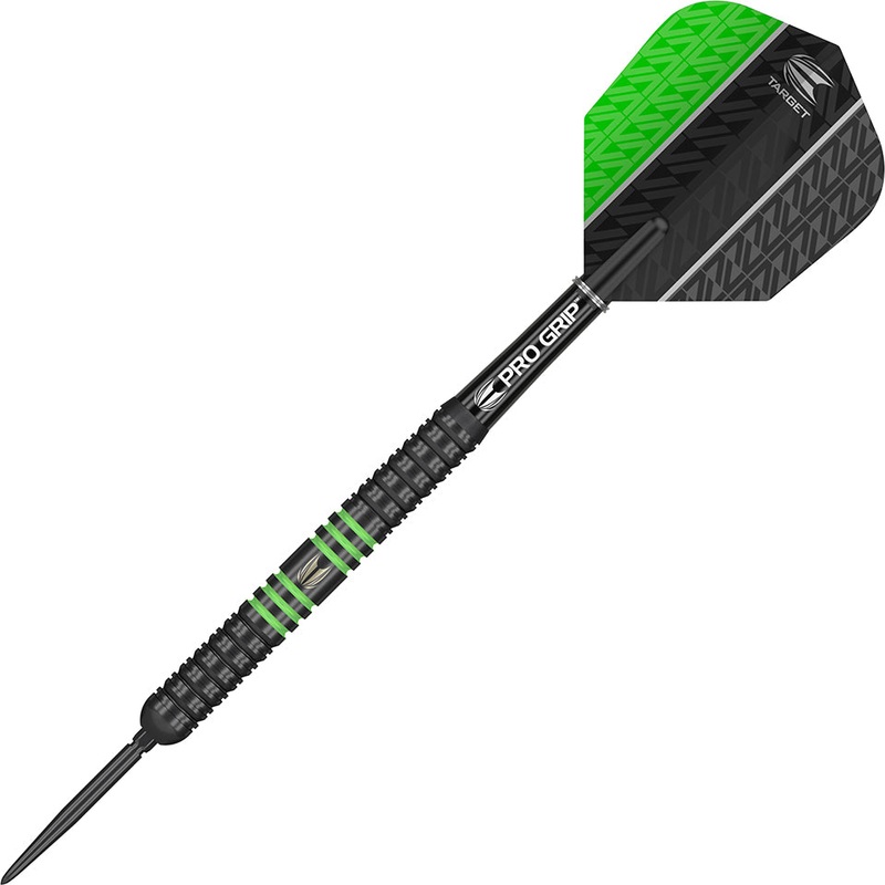 Target Vapor8 Black Green Swiss Point Steel Tip Darts – 24gm