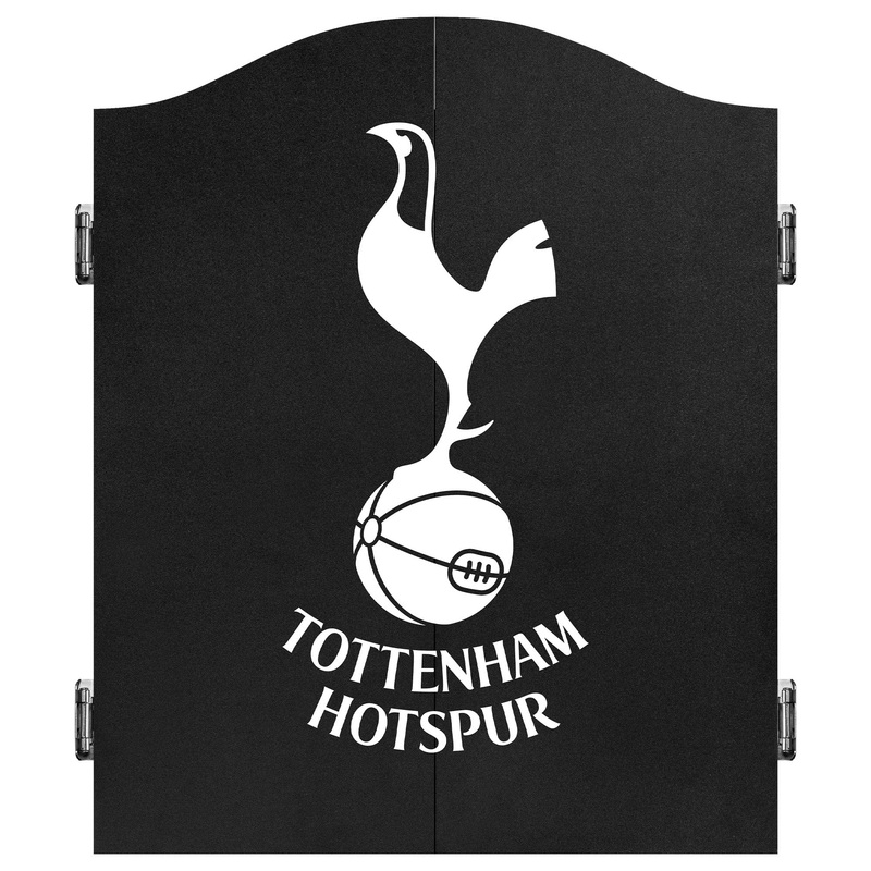 Tottenham Hotspur Dartboard Cabinet – Official Licensed – Spurs –  C3 – Black – White Crest