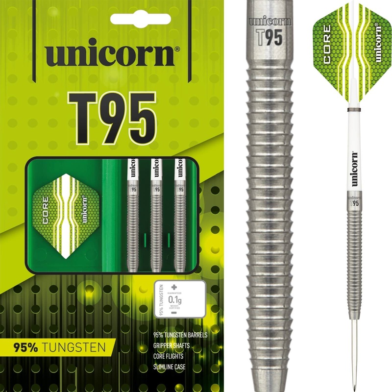 Unicorn – Core XL T95 Darts – Steel Tip – 95% Tungsten – 23g 25g 23 grams