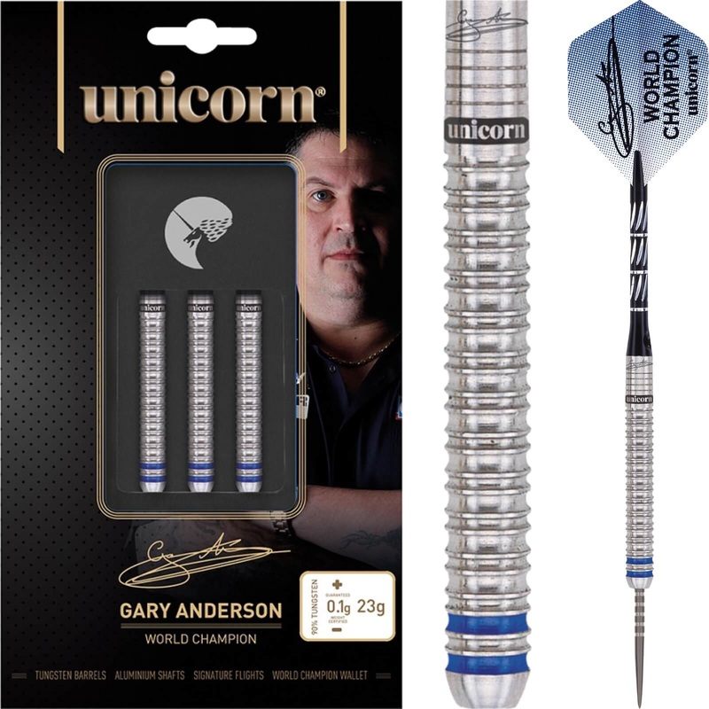 Unicorn – Gary Anderson Phase 3 Darts – Steel Tip – 90% Tungsten – 21g 23g 25g 27g 21 grams