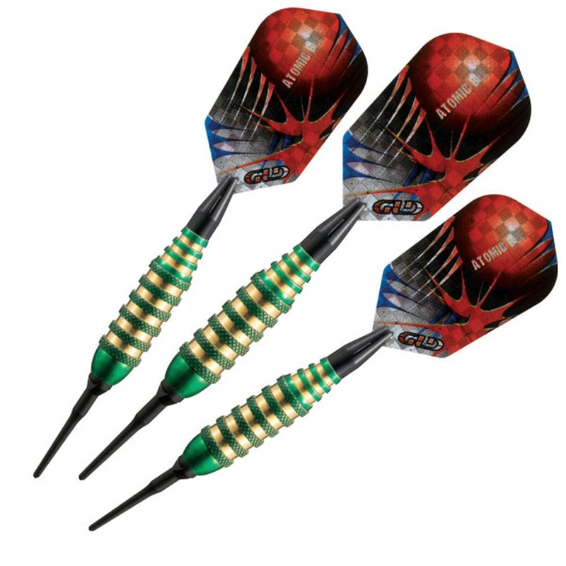 Viper Atomic Bee Darts – Soft Tip – Coated Alloy – Coloured Rings – Green 16g