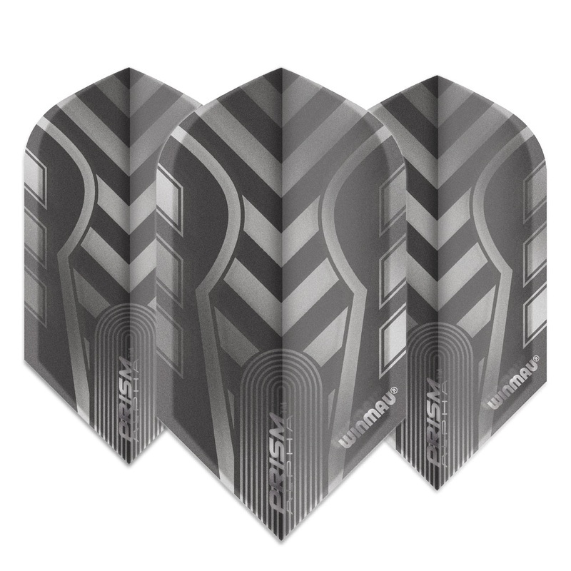 Winma Prism Zeta Dart Flights 100 micron Slim Grey Grey / Black