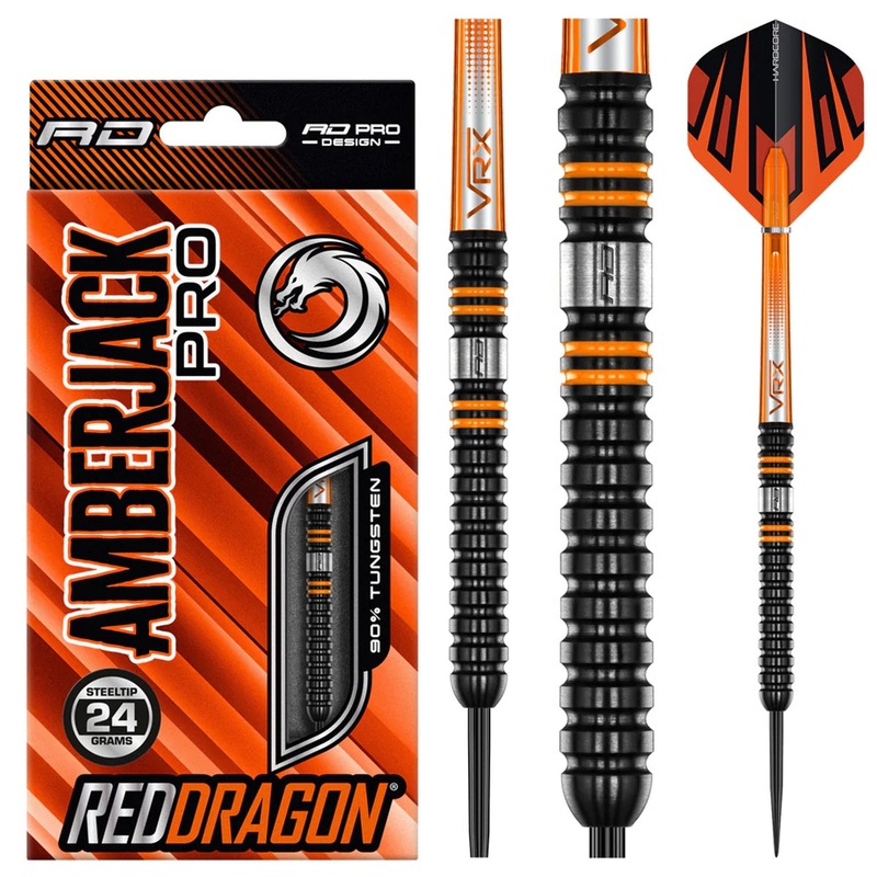 Amberjack Pro 1 90% Tungsten Steel Tip Darts by Red Dragon 22 Gram
