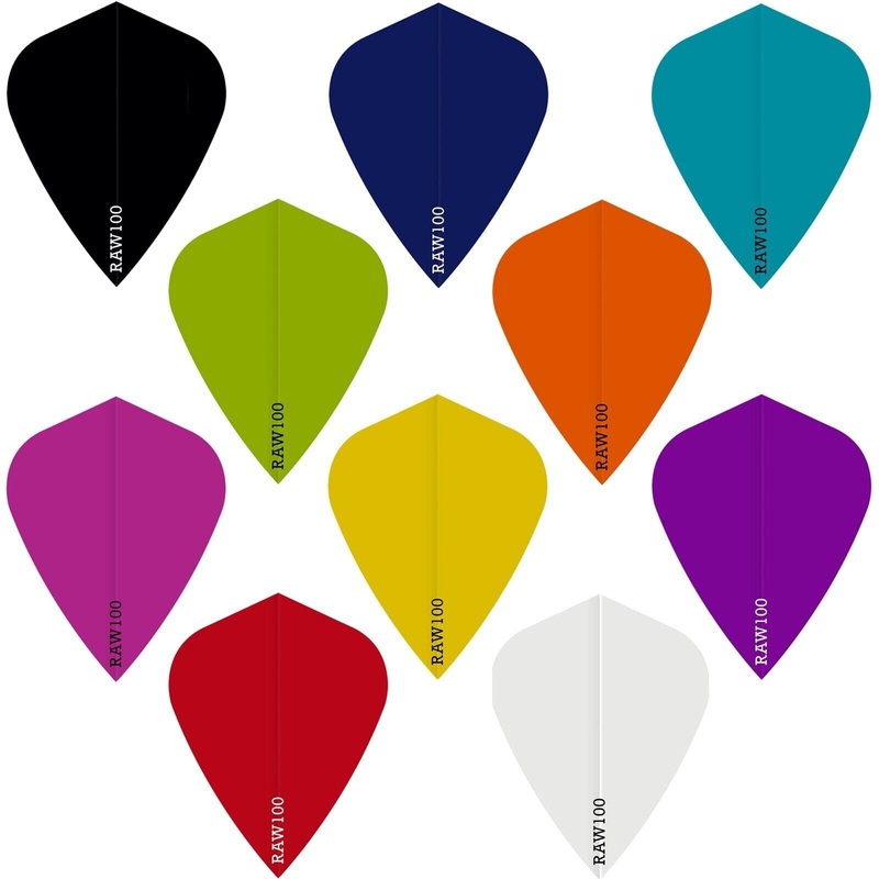 *Dart Flights – Raw 100 – 100 Micron – Kite – Plain Black