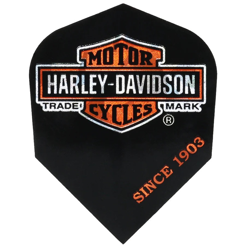 Harley-Davidson Dart Flights – Standard Logo Shape 100 Micron Polymer